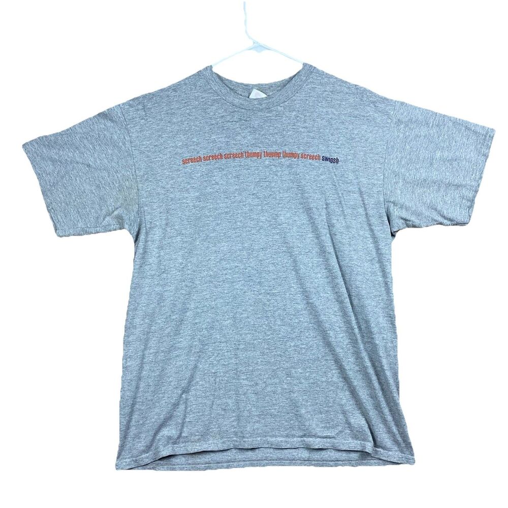 Vintage 90s Nike Basketball Turntable Graphic Tee Gray Single Stitch Sz M
